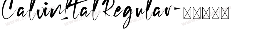 CalvinItal Regular字体转换